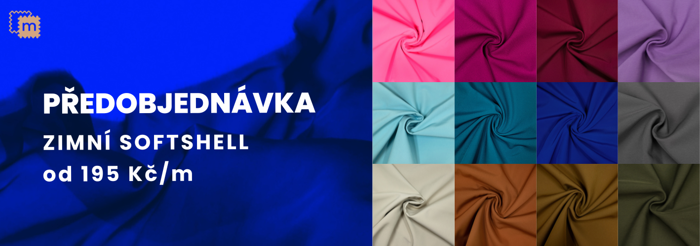 PŘEDOBJEDNÁVKA - Zimní softshell od 195 Kč/m