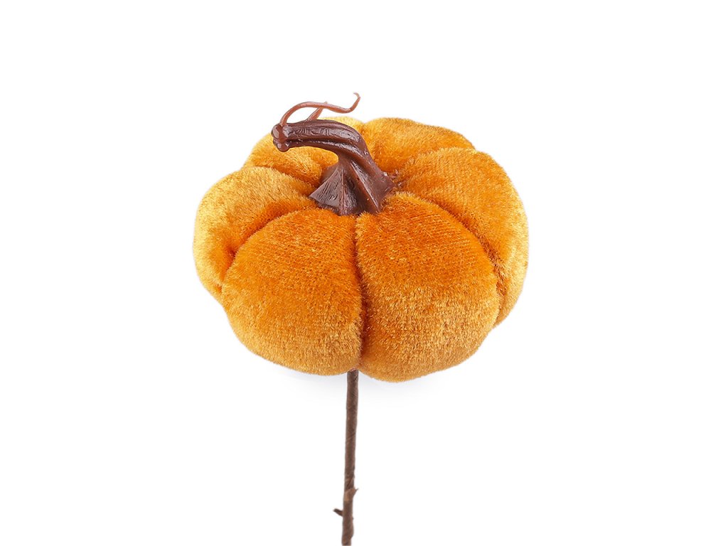Zápich sametová dýně (Balení 1 ks, Varianta 1 oranžová)