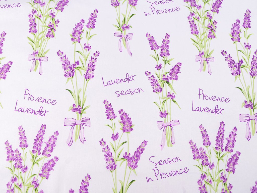 Bavlněná látka / plátno levandule (Balení 1 m, Varianta (1044) bílá)