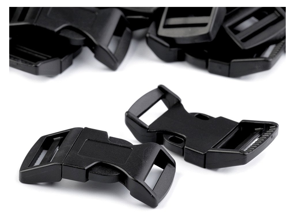 Spona trojzubec šíře 25 mm prohnutá (Balení 2 sada, Varianta černá)