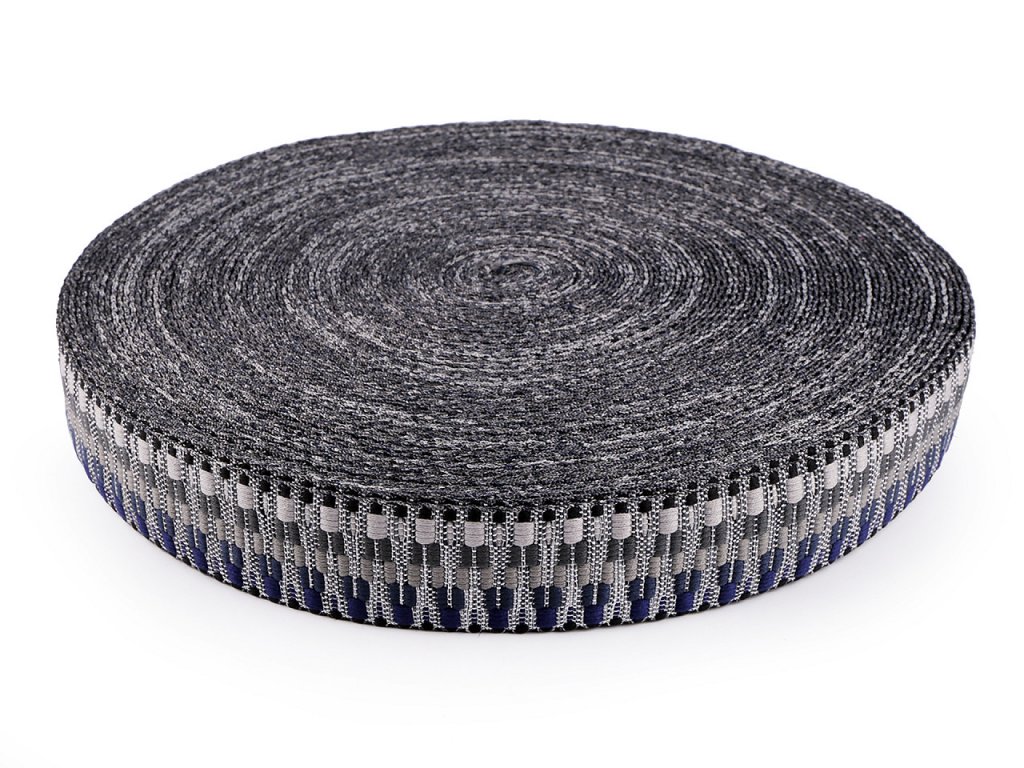 Oboustranný popruh šíře 50 mm (Varianta šedá modrá)