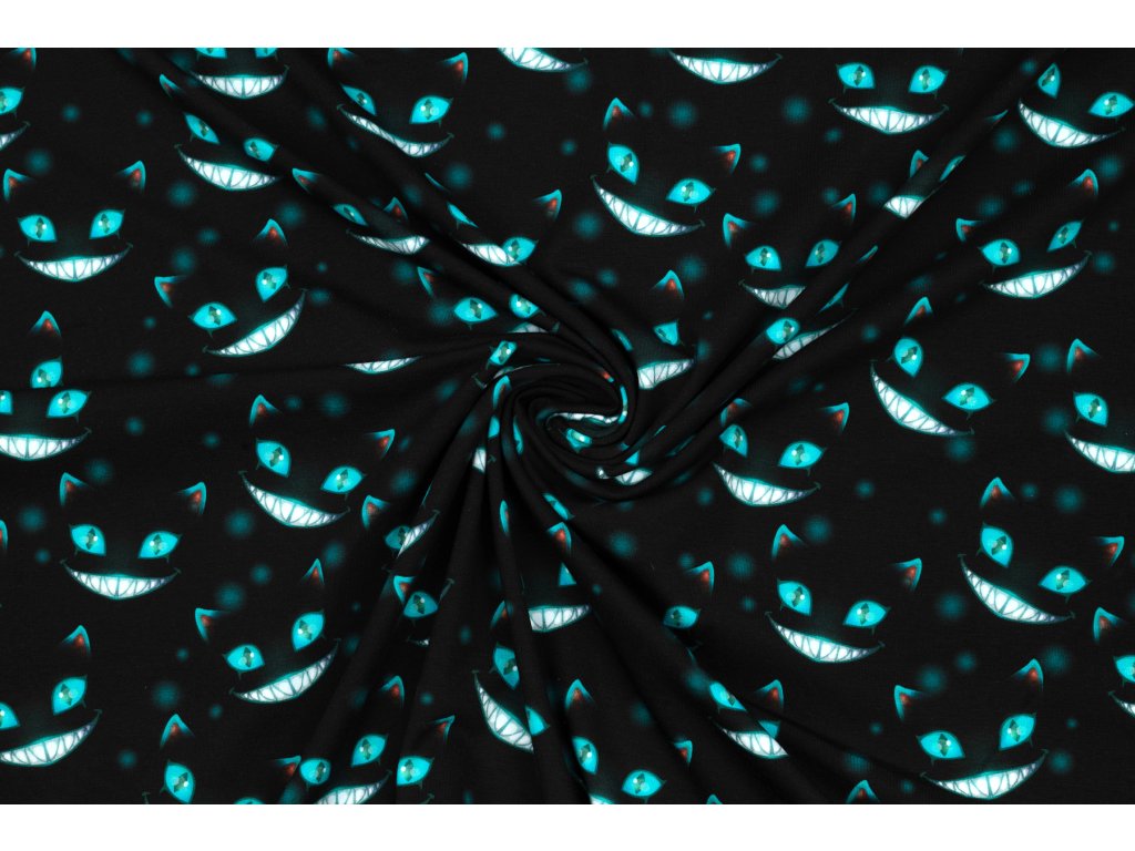 bavlneny uplet modre kocky ve tme