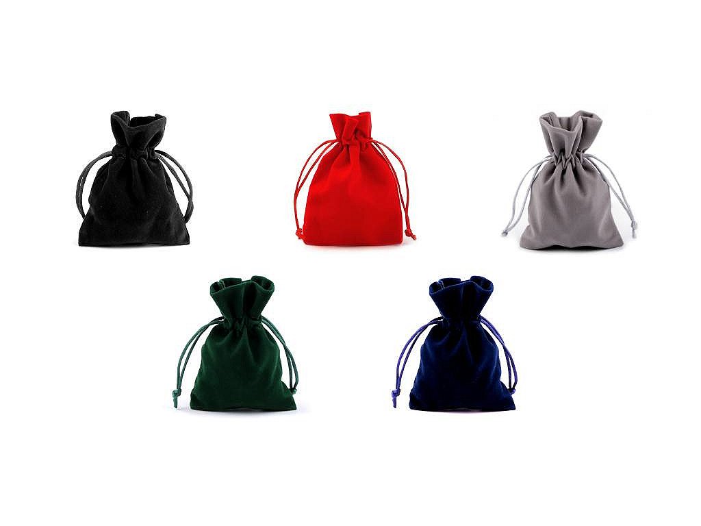 Dárkový pytlík 8,5x11 cm sametový (Balení 1 ks, Varianta 1 černá)