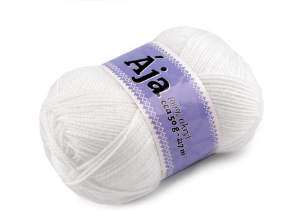 Pletací příze Ája 50 g (Balení 1 ks, Varianta 1 (900) bílá)