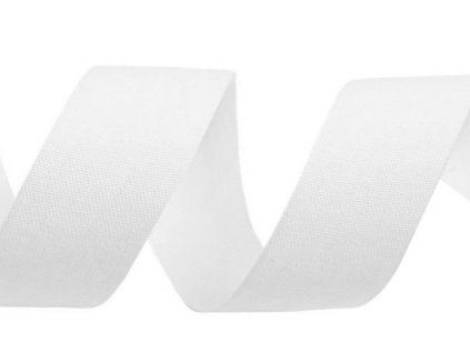 Bavlněná stuha / plátnovka šíře 35 mm (Balení 1 m, Varianta 1 bílá)