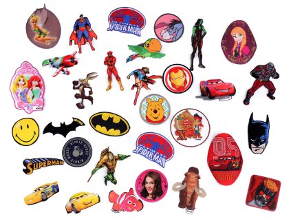 Nažehlovačky dětské pohádkové postavy mix (Balení 50 ks, Varianta 3 mix náhodný)