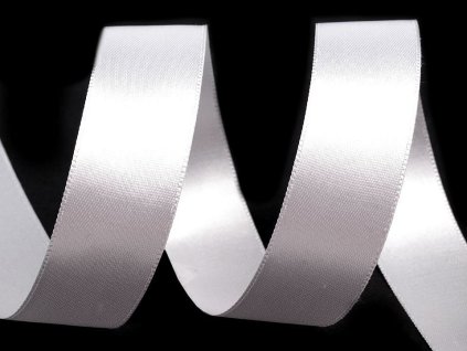 Atlasová stuha oboulící šíře 24 mm (Balení 20 m, Varianta 100 bílá)