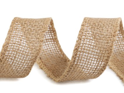 Jutová stuha šíře 35 mm (Balení 13.5 m, Varianta 1 režná přírodní)