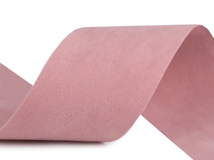 Semišová stuha velvet oboustranná šíře 40 mm (Balení 1 m, Varianta 57 pudrová)