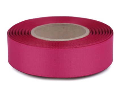 Atlasová hedvábná stuha oboulící šíře 24 mm matná (Balení 20 m, Varianta 101 bílá)