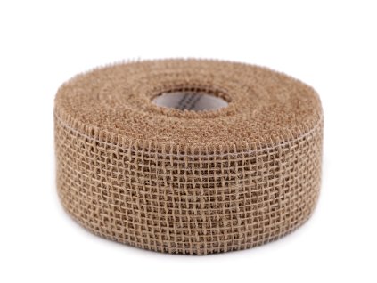 Jutová stuha šíře 50 mm (Balení 10 m, Varianta 1 režná přírodní)