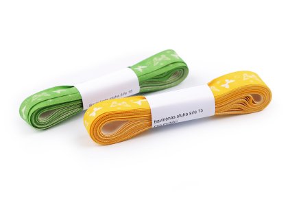 Bavlněná stuha šíře 15 mm motýlci (Balení 5 m, Varianta 2 zelená sv.)