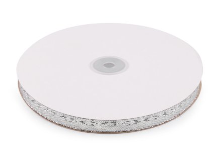 Lurexová stuha šíře 13 mm (Balení 1 m, Varianta 1 stříbrná)