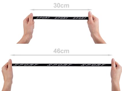 Pruženka měkká šíře 15 mm sport (Balení 20 m, Varianta 1 černá)