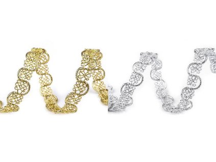 Leonský prýmek (Balení 18 m, Varianta 2 stříbrná)