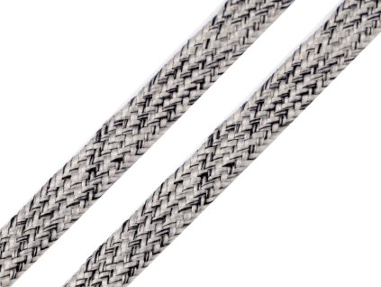 Plochá šňůra / dutinka žíhaná do mikin a tepláků šíře 10 mm (Balení 1 m, Varianta 1 zelená neon)