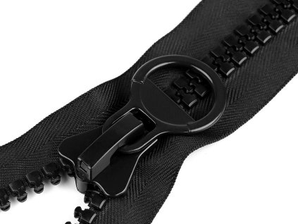 Kostěný zip extra velký No 20 délka 50 cm, 55 cm (Balení 1 ks, Varianta 1 (50 cm) černá)