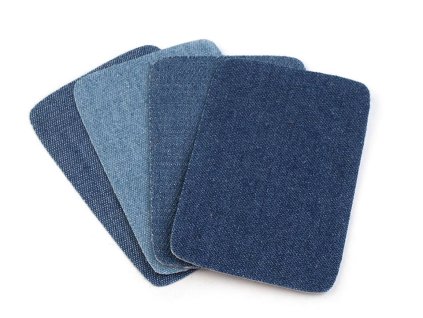 Nažehlovací záplaty riflové 5,3x7,9 cm (Balení 2 ks, Varianta 2 modrá jeans)