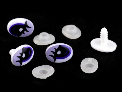 Oči s pojistkou 12x17 mm (Balení 20 sada, Varianta 2 fialová)