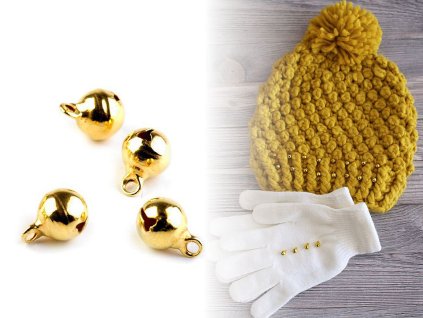 Rolničky oděvní, vhodné na praní Ø6 mm (Balení 20 ks, Varianta 2 zlatá)