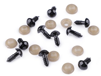 Oči s pojistkou Ø10 mm (Balení 10 sada, Varianta černá)