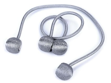 Dekorační úvaz / šňůra na závěsy s magnetem (Balení 2 ks, Varianta 1 bílá off white)