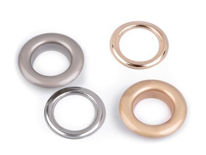 Průchodky s podložkou vnitřní Ø16 mm / vnější Ø27 mm matné (Balení 10 pár, Varianta 1 nikl)