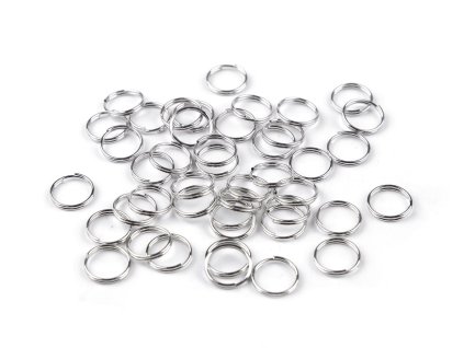 Spojovací kroužek dvojitý Ø10 mm (Balení 20 g, Varianta 2 nikl černý)