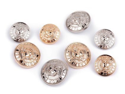 Kovový knoflík velikost 32"; 40" (Balení 5 ks, Varianta 1 (32") nikl)