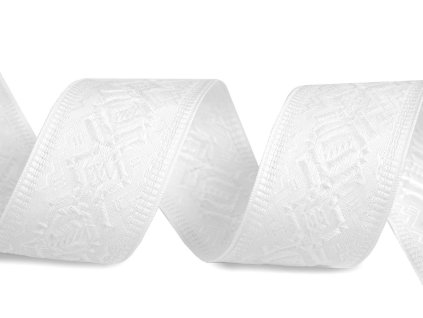 Vzorovka / povijan šíře 40 mm bavlněná (Balení 1 m, Varianta 10/1 bílá)