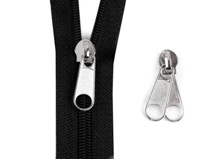 Jezdec ke spirálovým zipům oboustranný No 7 (Balení 5 ks, Varianta 1 nikl)