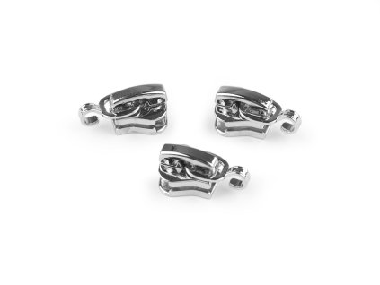 Jezdec ke kostěným zipům No 5 s háčkem na přívěsek (Balení 3 ks, Varianta 2 nikl černý)