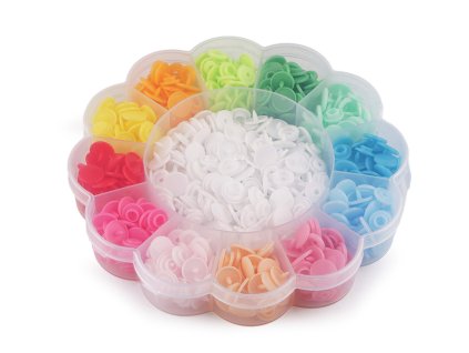 Plastové patentky / stiskací knoflíky sada v boxu vel. 18" (Balení 1 sada, Varianta mix)