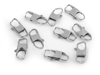 Karabinka z nerezové oceli 12x25 mm (Balení 10 ks, Varianta platina)
