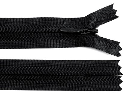 Spirálový zip skrytý No 3 délka 22 cm (Balení 1 ks, Varianta 322 černá)