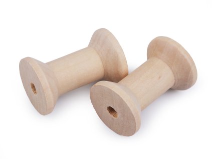 Dřevěná cívka 30x48 mm (Balení 5 ks, Varianta 1 (3x4,8 cm) přírodní sv.)