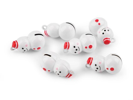 Rolničky sněhulák (Balení 2 ks, Varianta 2 bílá modrá)