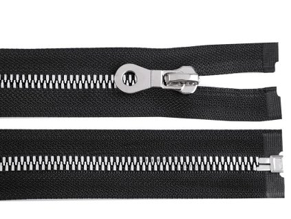 Kostěný zip, imitace kovu No 8 délka 60 cm bundový (Balení 1 ks, Varianta 330 modrá tmavá)