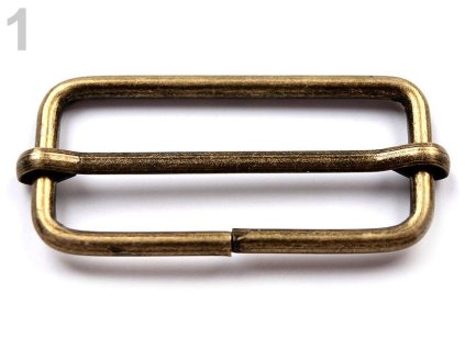 Posunovač na popruhy šíře 38 mm 2. jakost (Balení 50 ks, Varianta 3 nikl)