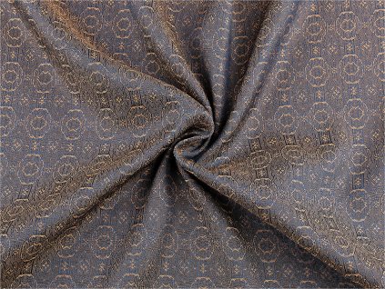 Oděvní brokátová látka s kovovým leskem (Balení 1 m, Varianta 1 béžová tmavá)