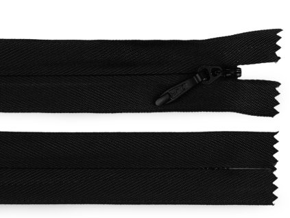 Spirálový zip skrytý No 5 délka 60 cm pevný (Balení 1 ks, Varianta 101 bílá)