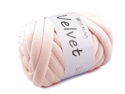 Příze Marshmallow silná Velvet Ø20 mm 500 g (Balení 1 ks, Varianta 2 béžová světlá)