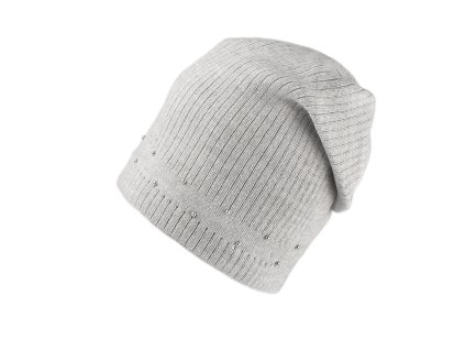 Dámská / dívčí zimní čepice s perlami Lamblook (Balení 1 ks, Varianta 1 šedá nejsvětlejší)