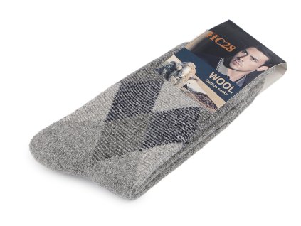 Pánské ponožky vlněné zimní (Balení 1 pár, Varianta 3 šedá)