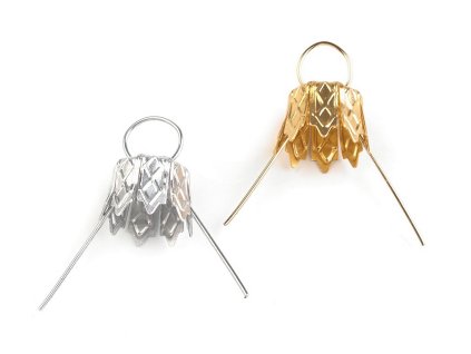 Očka na baňky / záponky s kaplíkem (Balení 100 ks, Varianta 2 791/250/002 zlatá stř.)