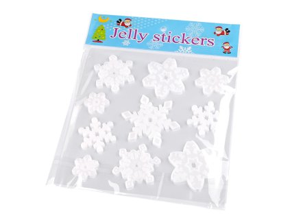 Vánoční samolepicí gelové vločky (Balení 1 karta, Varianta 2 viz foto)