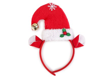 Čelenka do vlasů elf, vánoční / párty (Balení 1 ks, Varianta 1 červená)