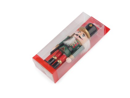 Vánoční dřevěný vojáček / louskáček (Balení 1 ks, Varianta zelená)