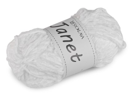 Pletací žinylková příze Janet 100 g (Balení 1 ks, Varianta 1 bílá)