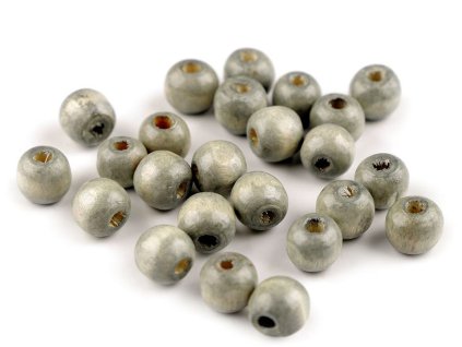 Dřevěné korálky Ø10 mm (Balení 20 g, Varianta 1 červená rumělka)